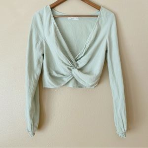 Urban Outfitters Twist Front Crop Top
